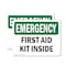 Signmission First Aid Kit Inside, 10 in W x Rectangle, Plastic OS-2PACK-EM-P-710-L-10323 - alternate 1